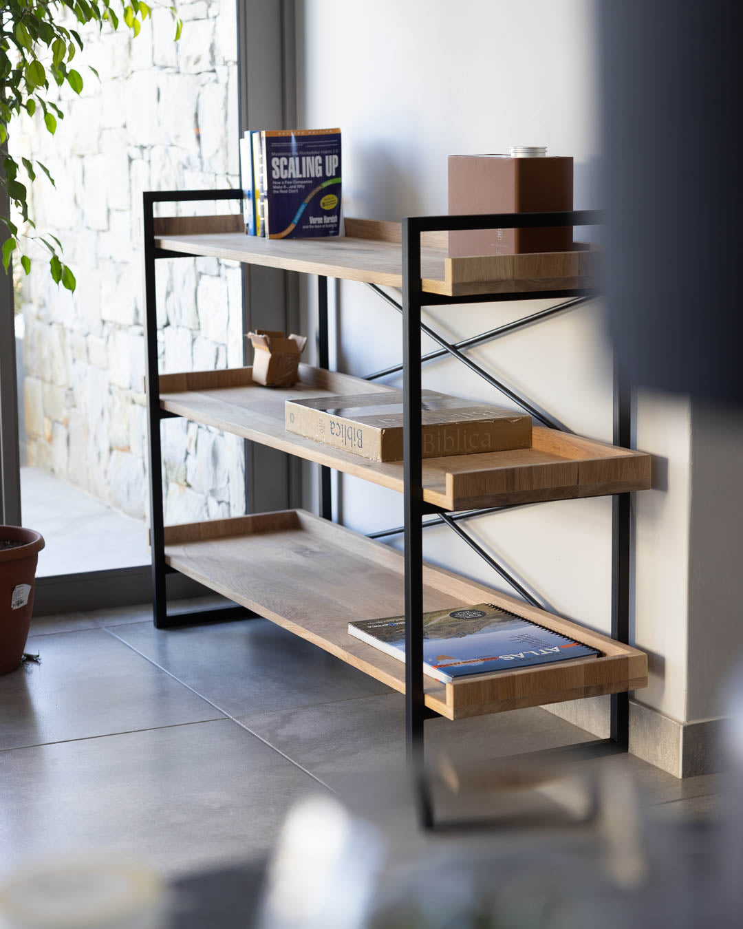 Labyrinth Bookshelf in Oak