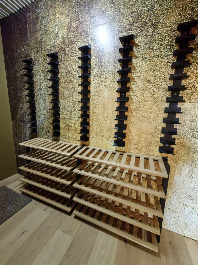 Wine Racking Installation Everet Wine Installation | Custom Wine Rack | Bark & Steel
