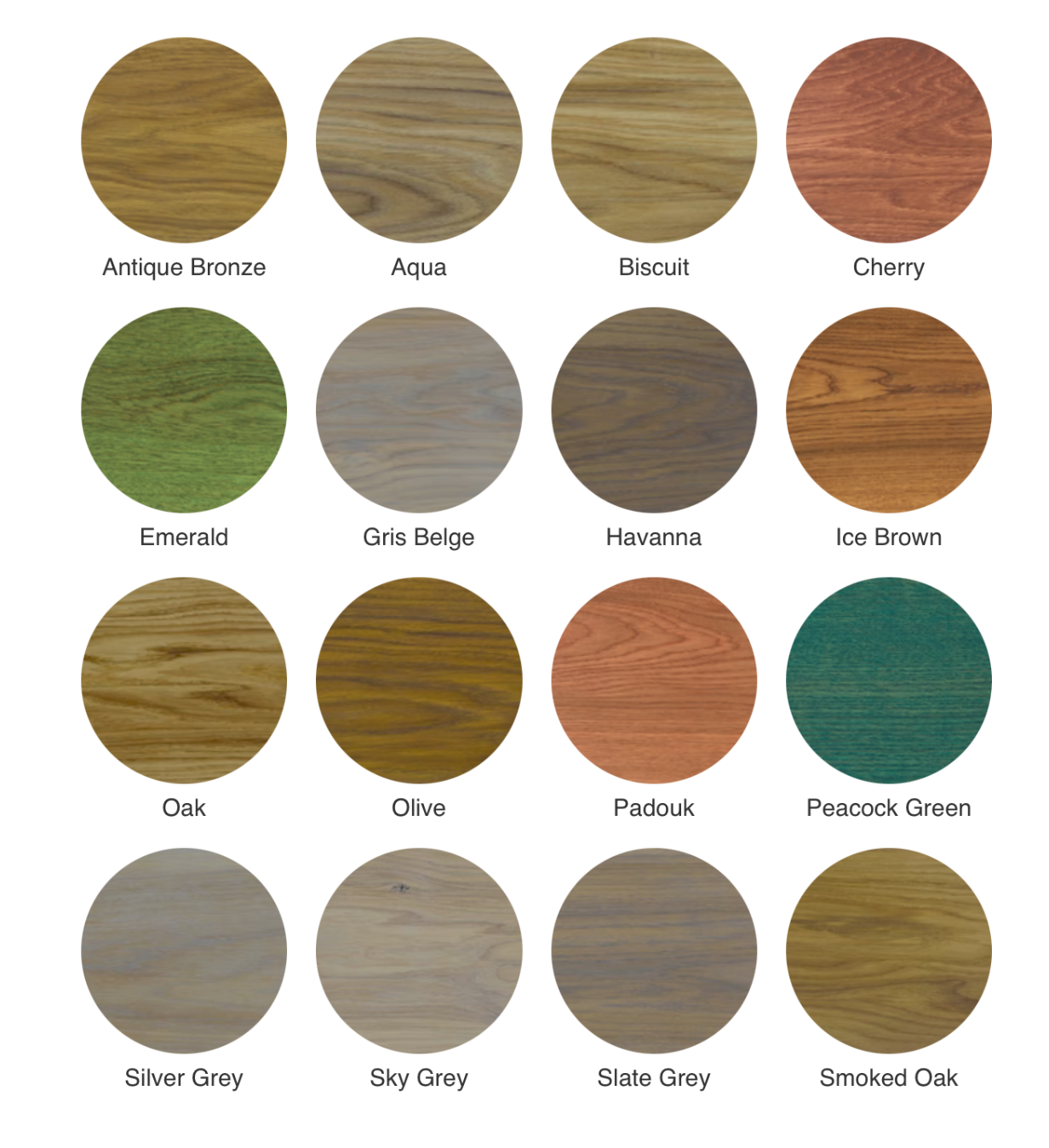 Rubio Monocoat Colour Options for Oak