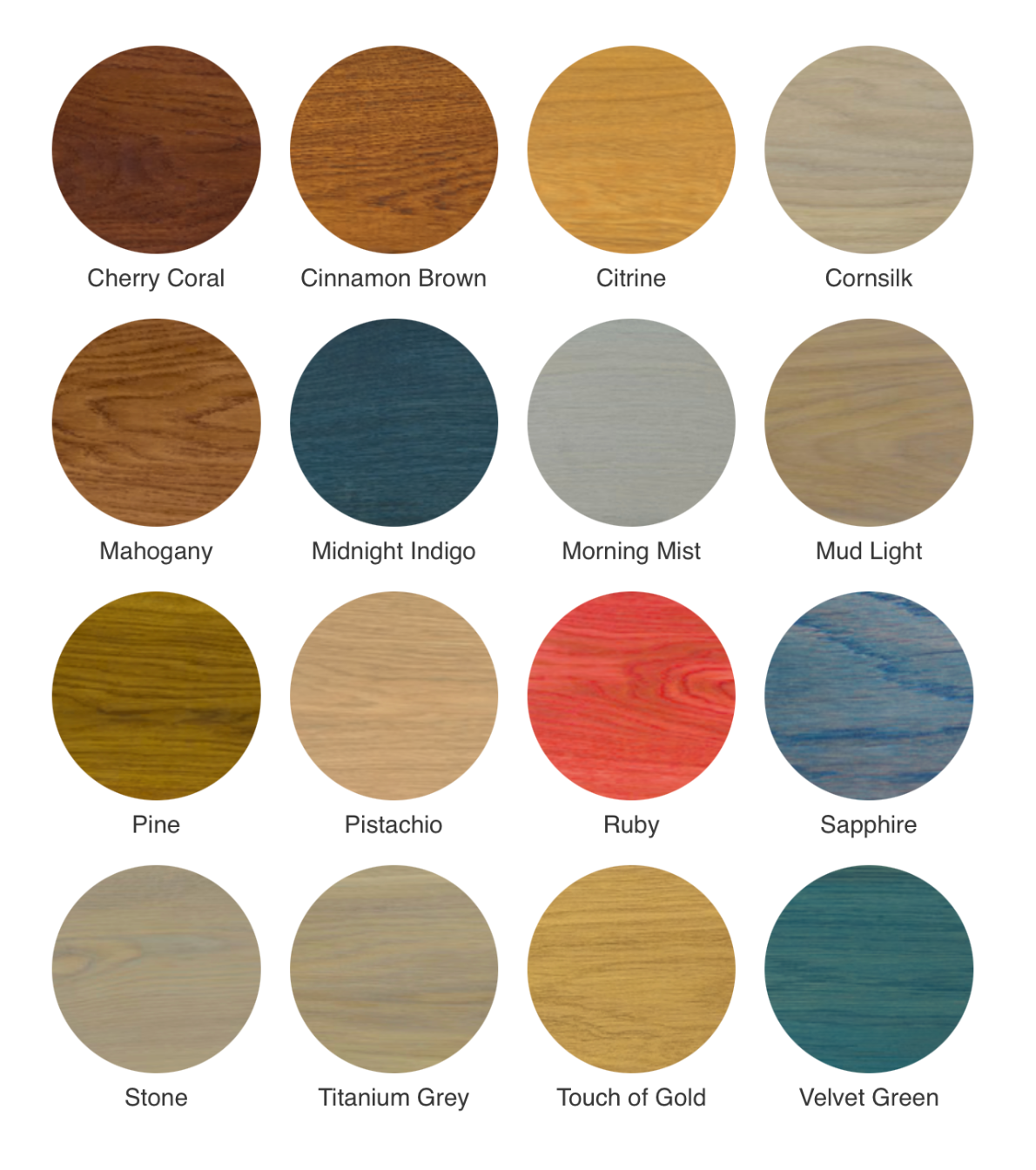 Rubio Monocoat Colour Options for Oak