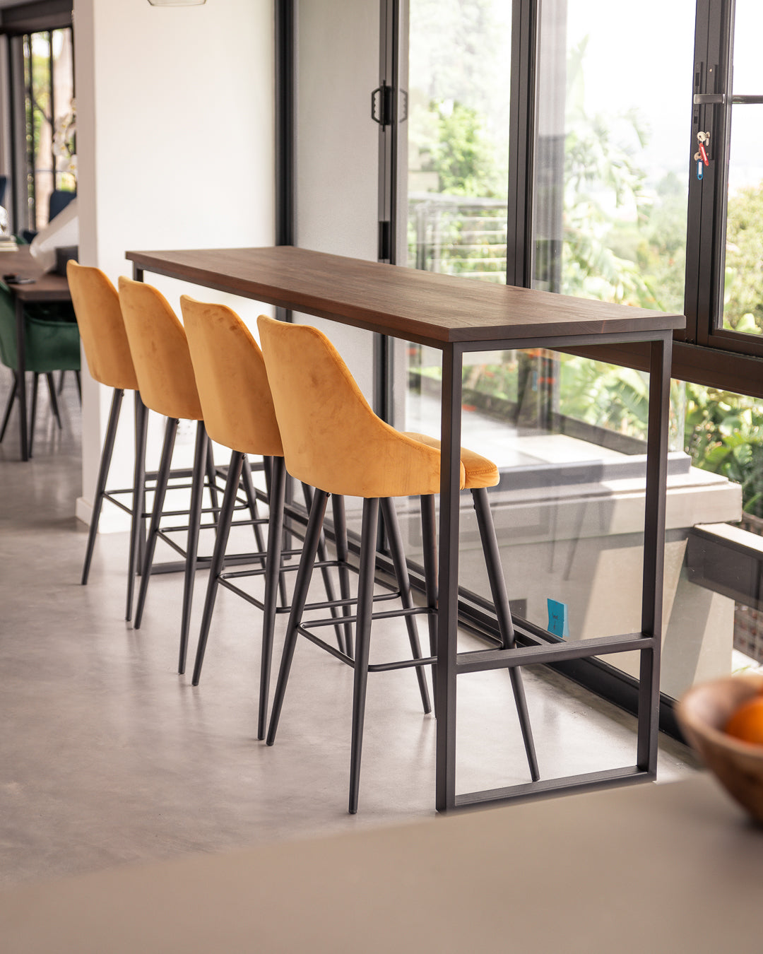 Jenni High Table in Solid 32mm Kiaat